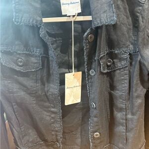 Tommy Bahama Charcoal Button-Up Jacket